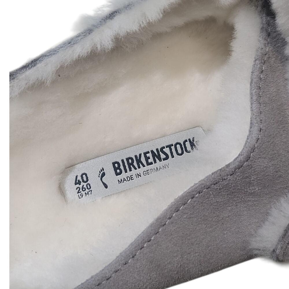 Birkenstock Arizona Shearling Slides Gray 40 - Picture 5 of 6